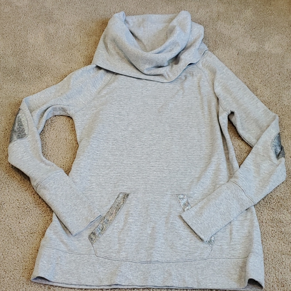 Women's Gray Cowl Neck Top